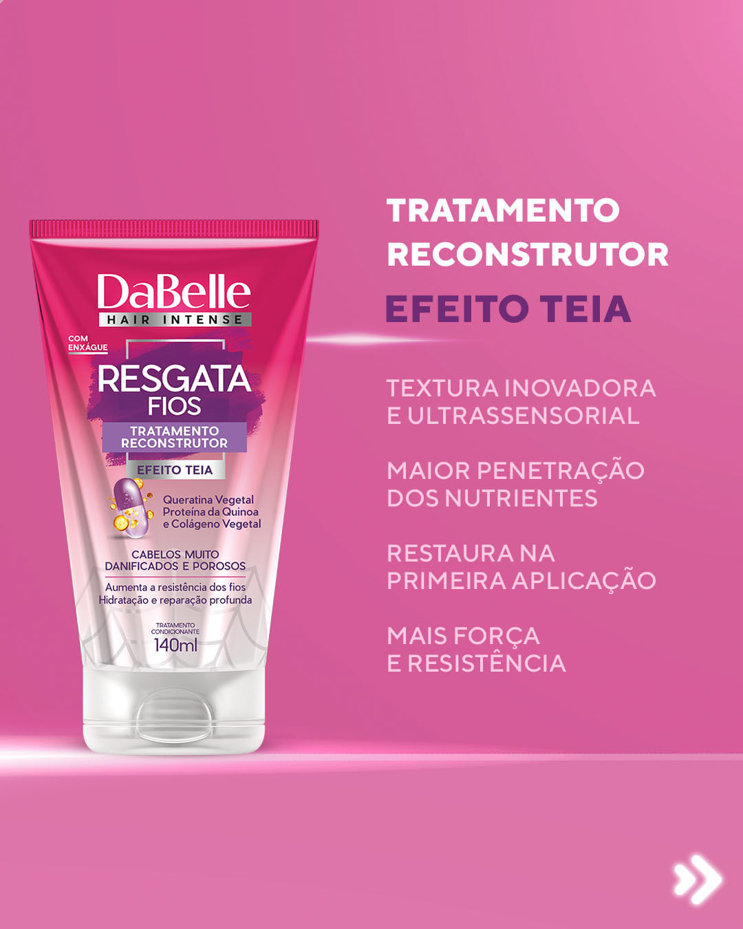 DaBelle Tratamento Reconstrutor Efeito Teia - Resgata Fios - Imagem 2